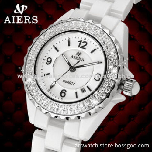 New Design High-quality Luxury Ceramic Watches for Ladies, 3ATM Waterproof, Japan Quartz Movement